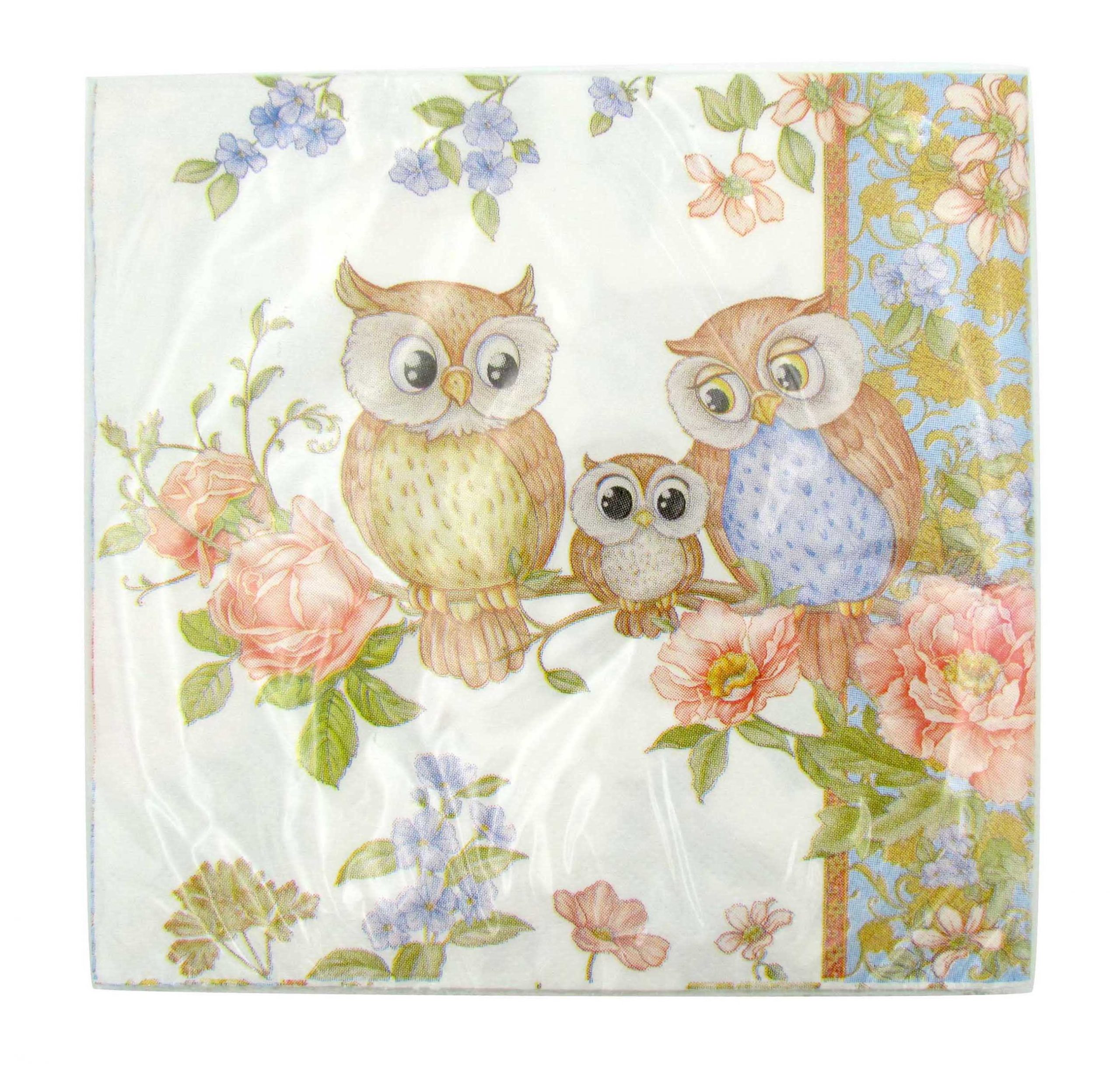 Owls Napkins 20/Pk 33*33Cm Neobeeqld