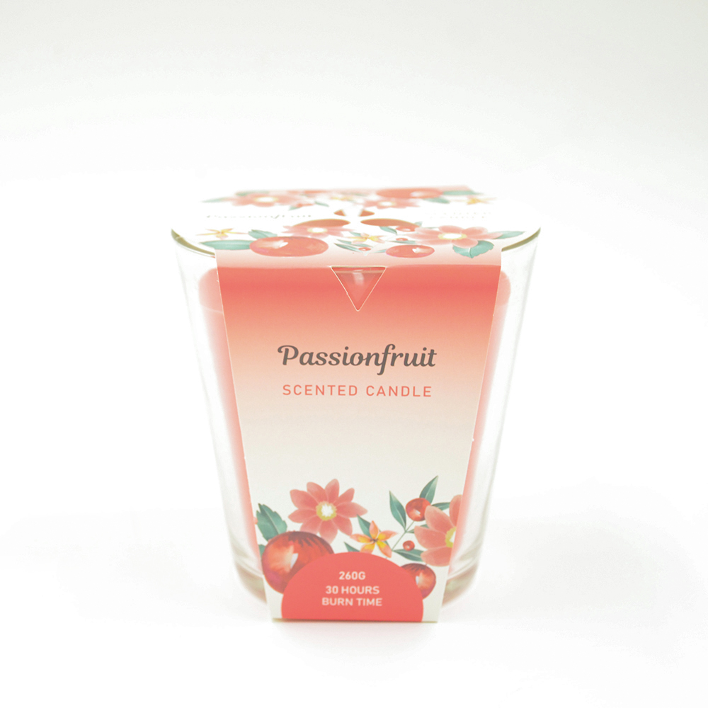 Aromart Scented Glass Candle D11X11Cmh Passionfruit Neobeeqld