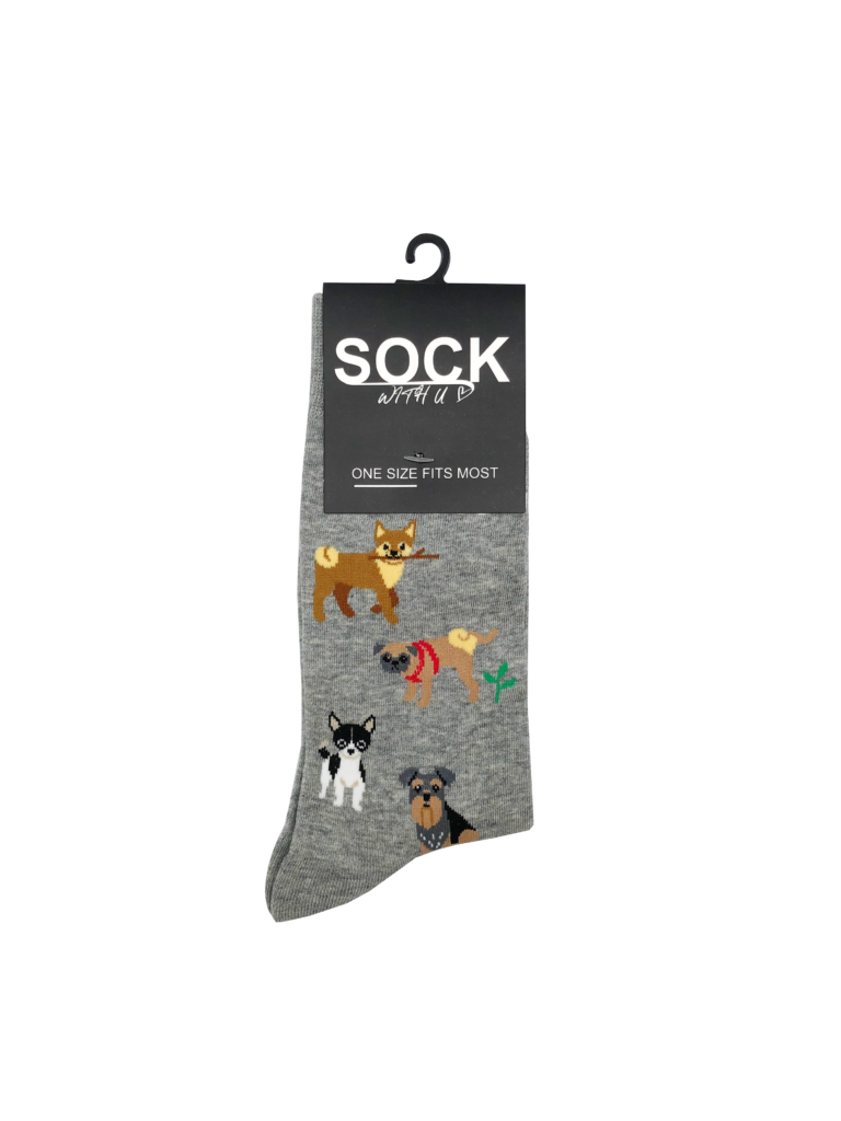 Socks Dog Party (Dark Grey) Neobeeqld